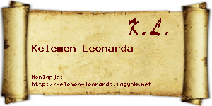Kelemen Leonarda névjegykártya